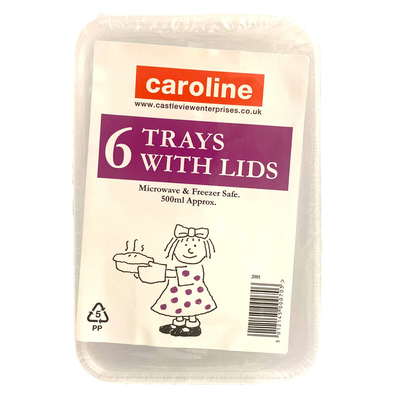 Caroline Trays With Lids 6pk