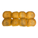 White Seeded Crusty Rolls x8 *ORDER BY 1PM FOR NEXT DAY DELIVERY*