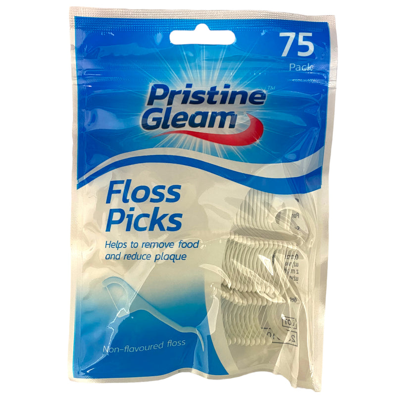 Pristine Gleam Floss Picks 75pk