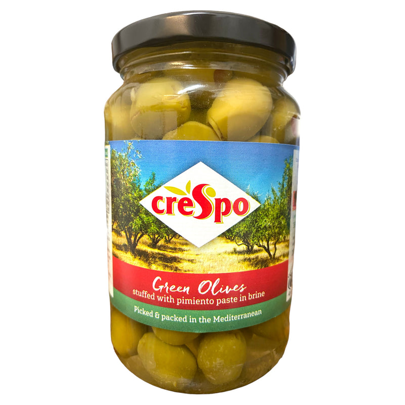 Crespo Green Olives Stuffed With Pimiento Paste 354g