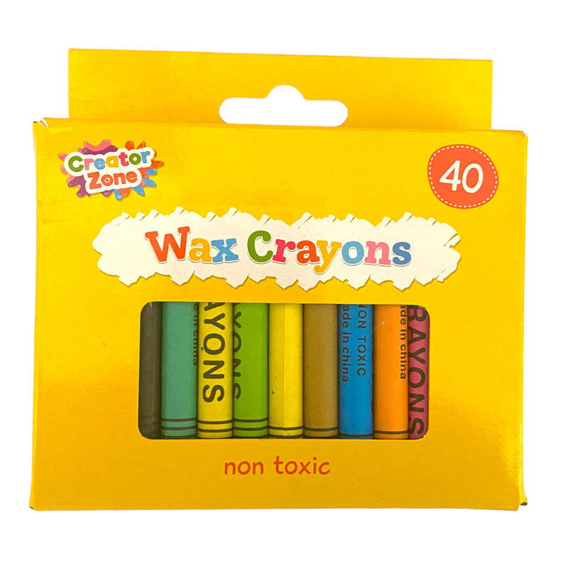 Creator Zone Wax Crayons 40pcs