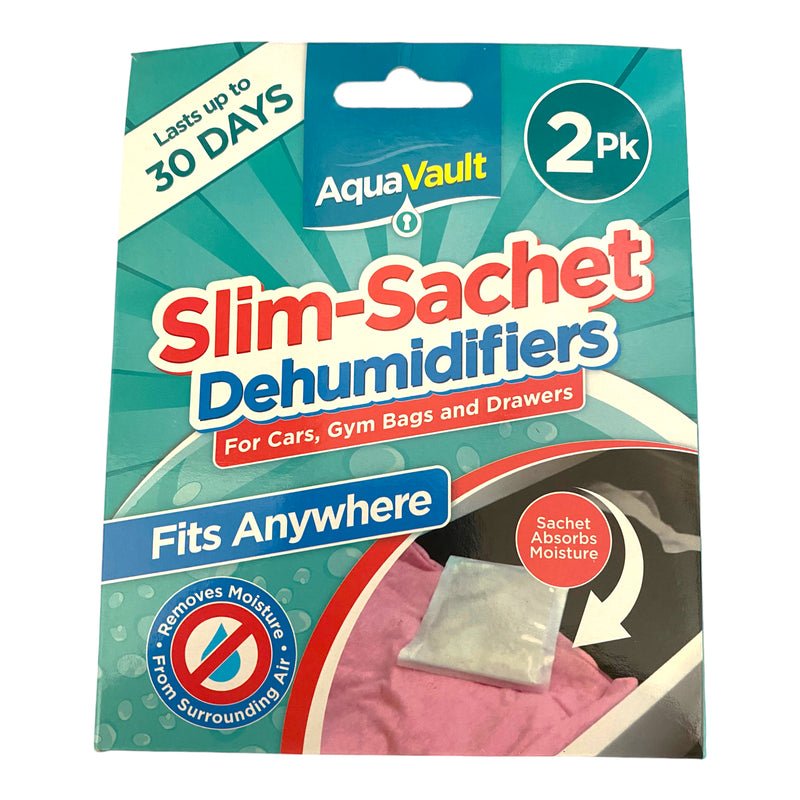 AquaVault Slim Sachet Dehumidifier 2pk