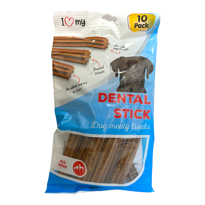 I Love My Dental Stick Dog Meaty Treats 200g