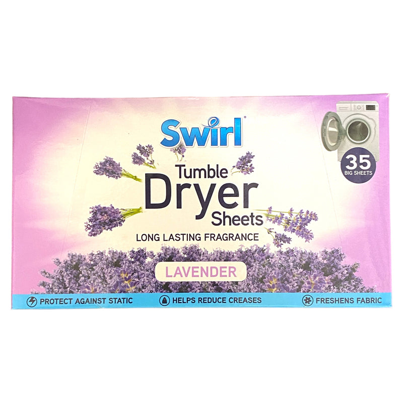 Swirl Tumble Dryer Sheets Lavendar 35 Sheets