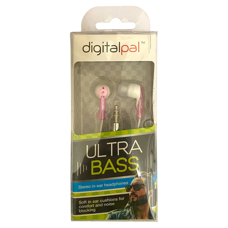 DigitalPal Ultra Bass In-Ear Headphones Pink
