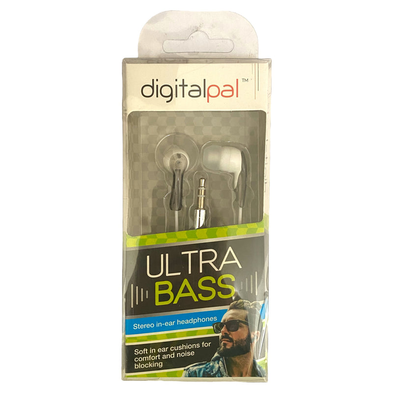 DigitalPal Ultra Bass In-Ear Headphones White