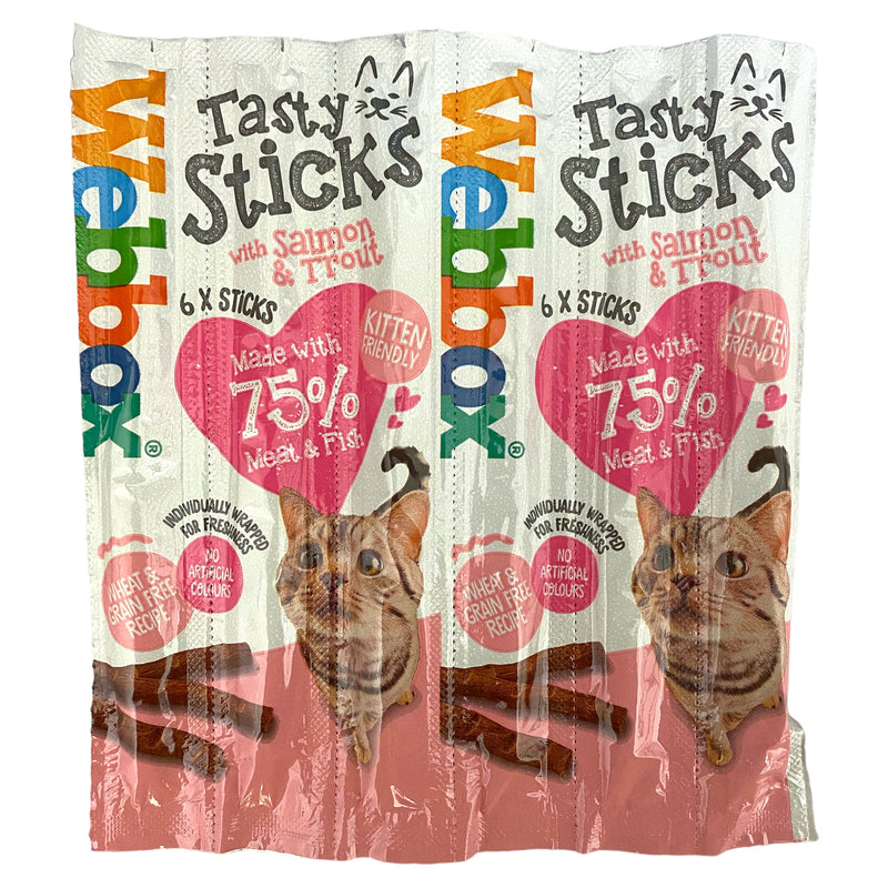 Webbox Tasty Sticks With Salmon & Trout x 6 Sticks