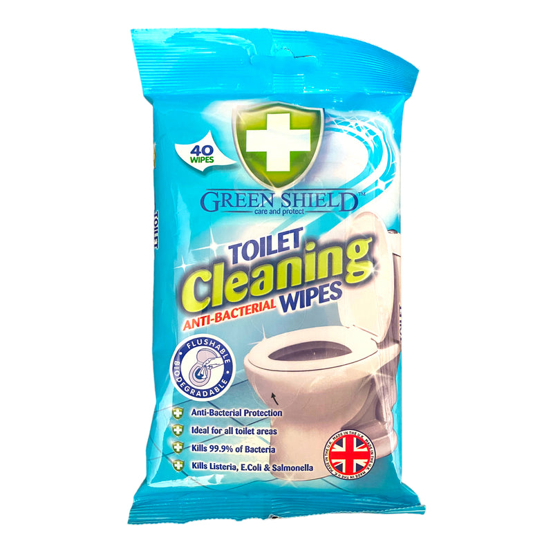 Green Shield Toilet Cleaning Wipes 40pk