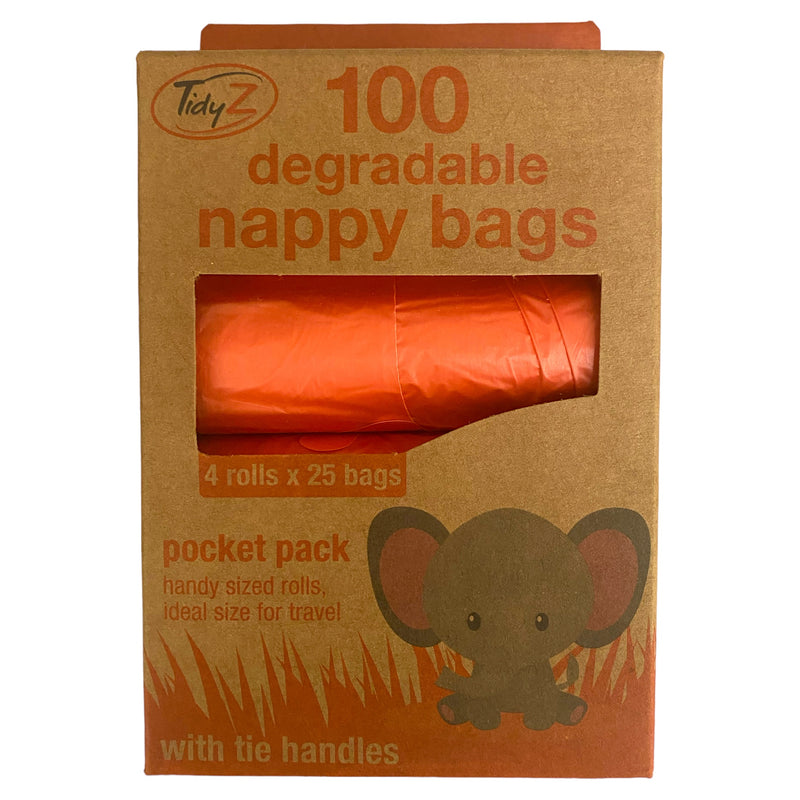 TidyZ Degradable Nappy Bags 4 x 25