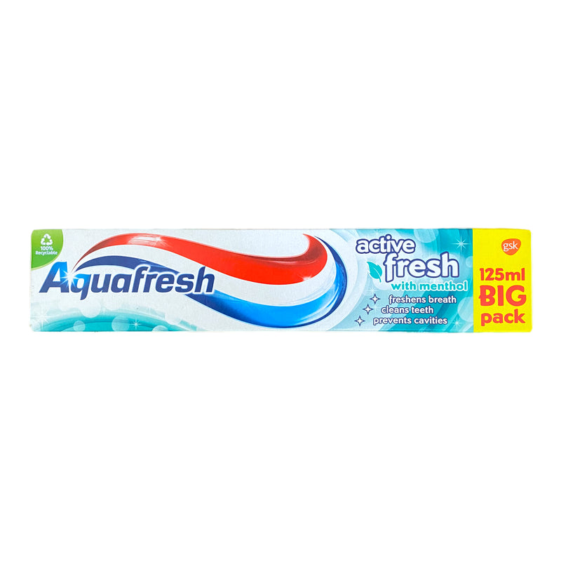 AquaFresh Toothpaste Active Fresh Menthol 125ml