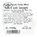 Pork & Leek Sausages 706g