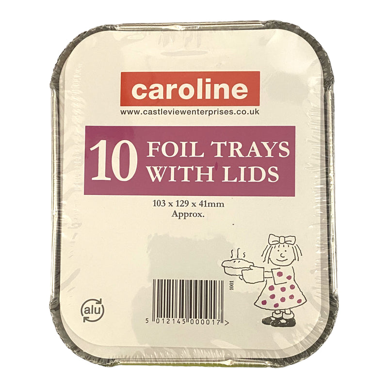 Caroline Foil Trays With Lids x 10pk