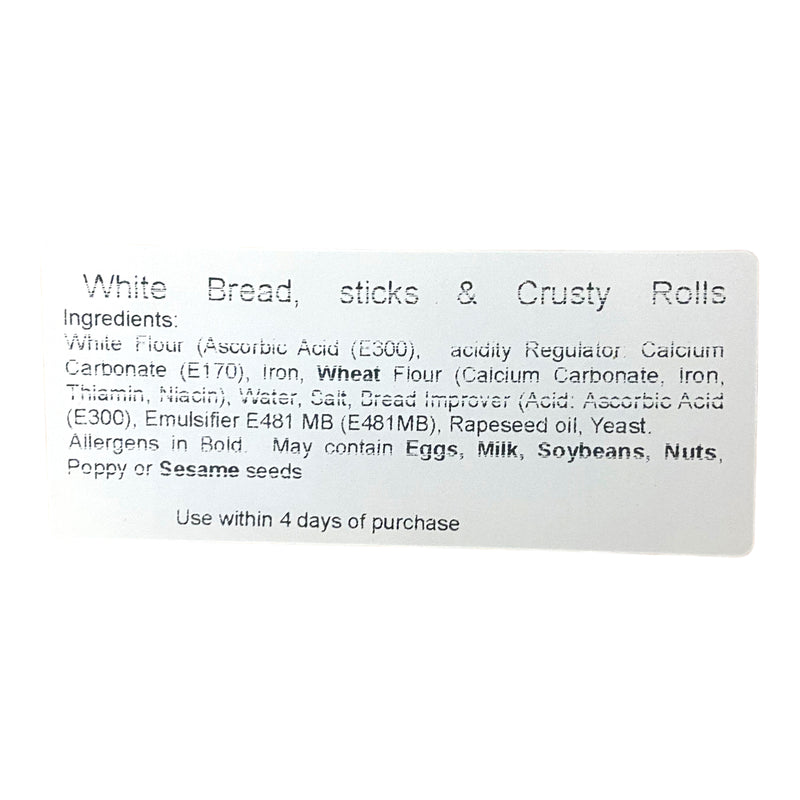 White Crusty Rolls x 8