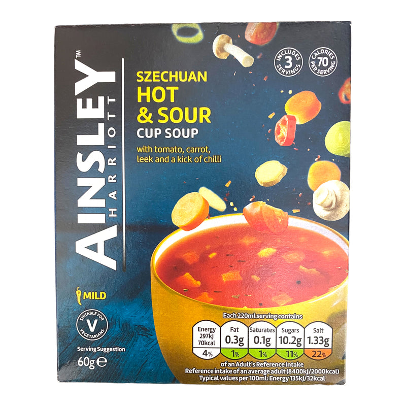 Ainsley Szechuan Hot & Sour Cup Soup x 3