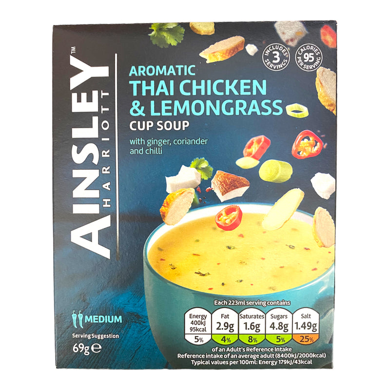 Ainsley Aromatic Thai Chicken & Lemongrass Cup Soup x 3