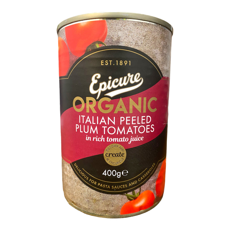 Epicure Organic Italian Peeled Plum Tomatoes 400g