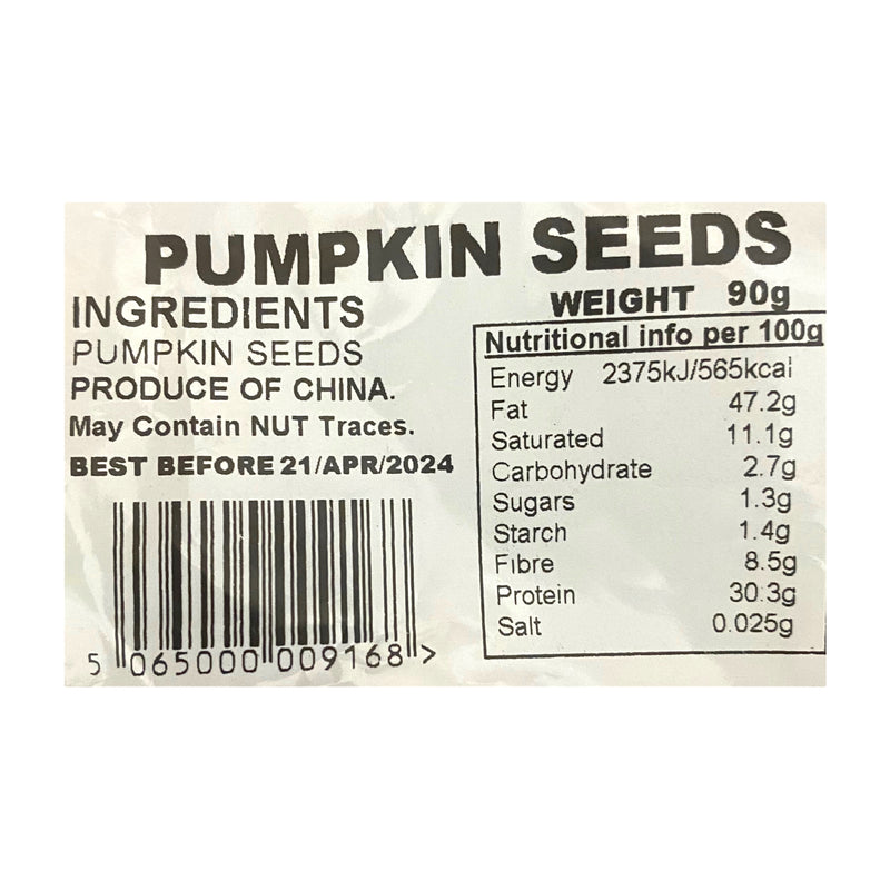 Golden Sunrise Foods Pumpkin Seeds 90g