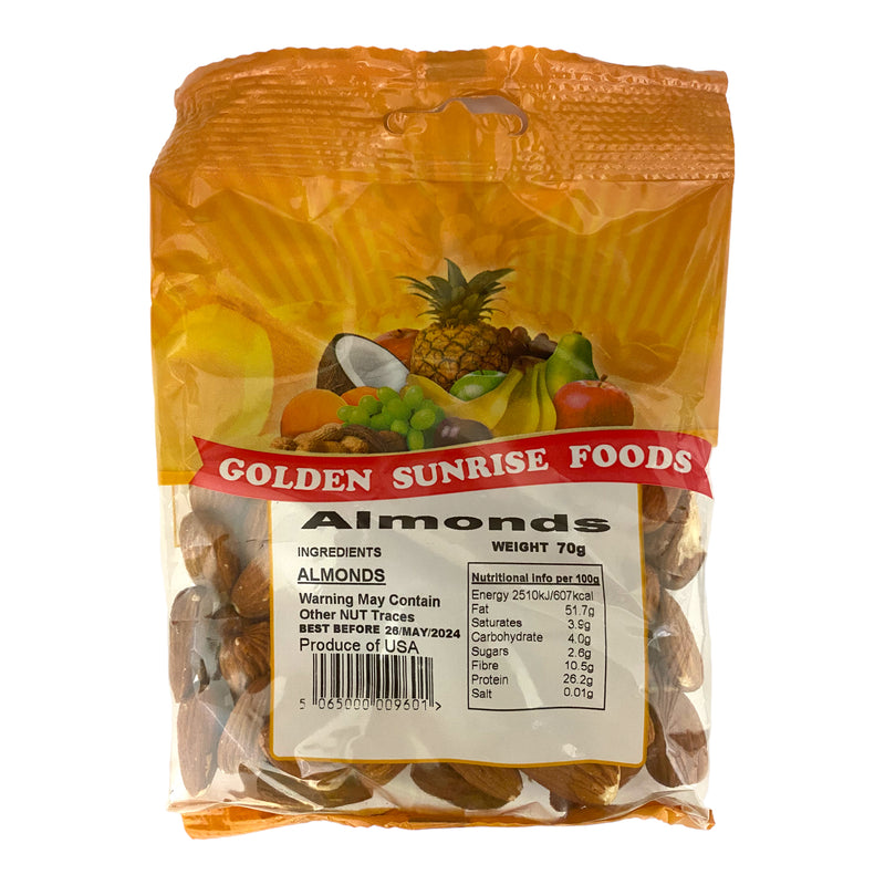 Golden Sunrise Foods Almonds 70g