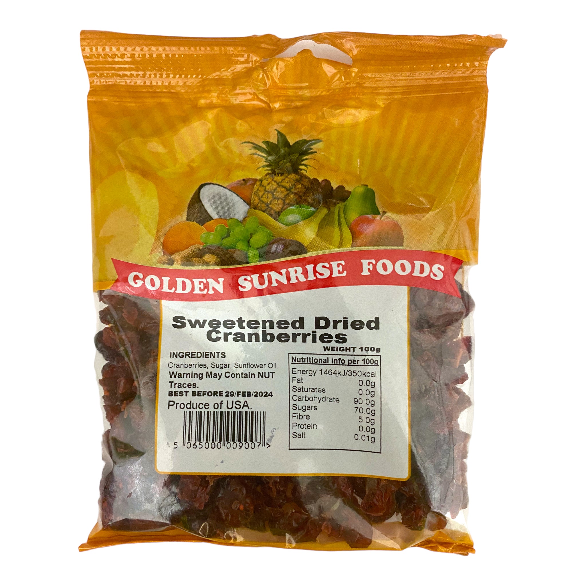 golden-sunrise-foods-sweetened-dried-cranberries-100g