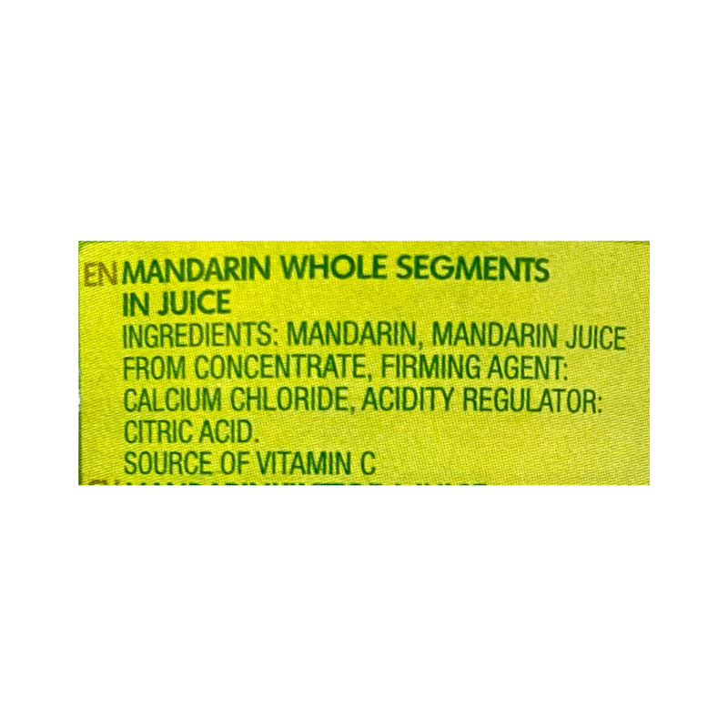Del Monte Mandarin Segments In Juice 300g