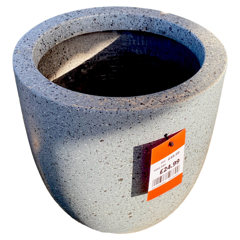 Woodlodge Plant Pot - Medium Round Grey