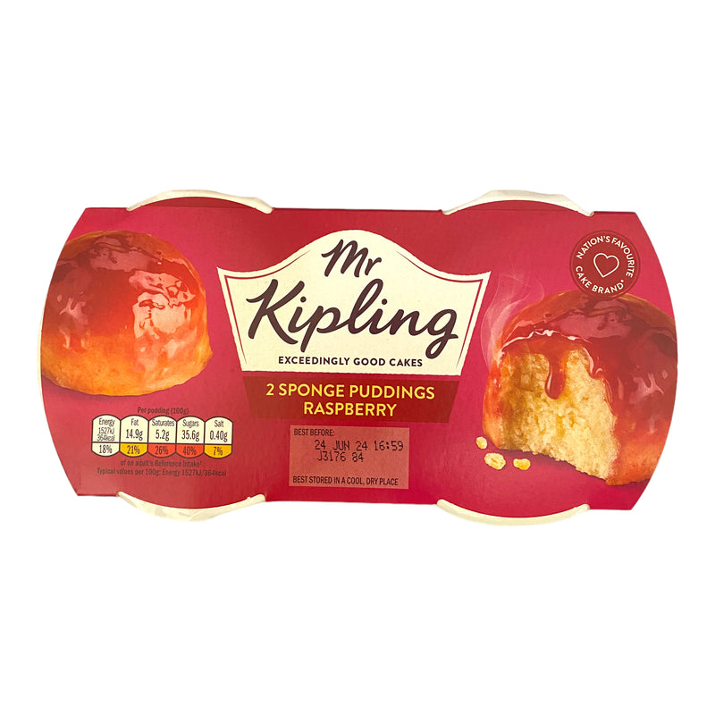 Mr Kipling Raspberry Sponge Puddings 2 x 95g