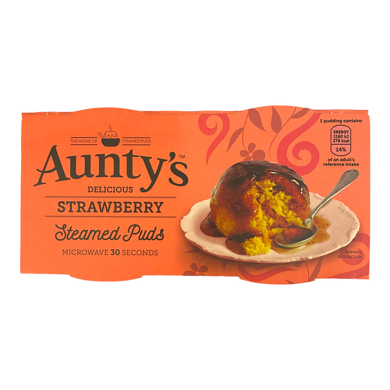 Aunty’s Strawberry Steamed Puds 2 x 95g