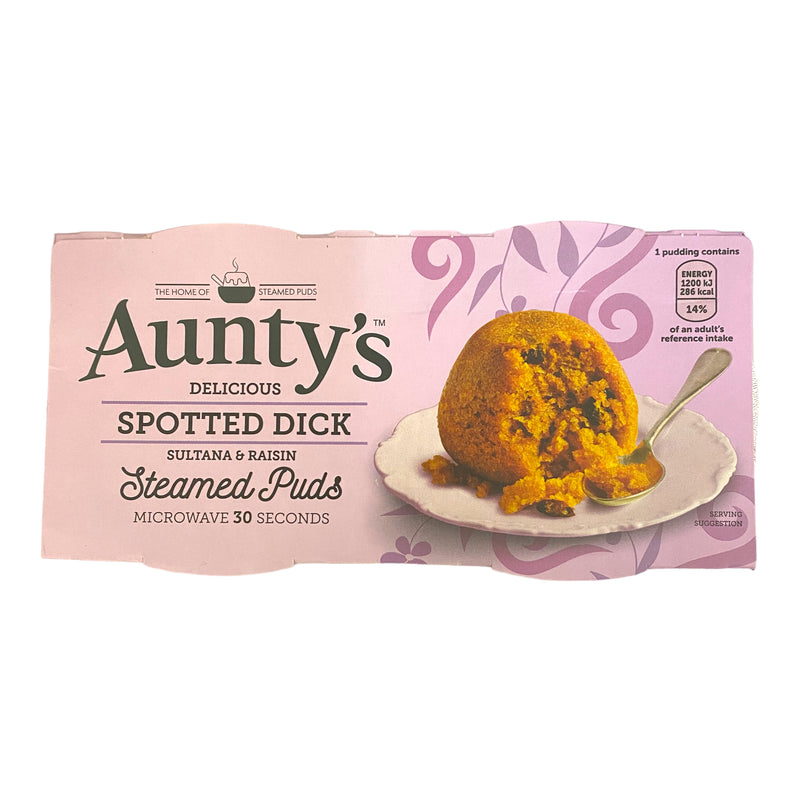 Aunty’s Spotted Dick Steamed Puds 2 x 95g