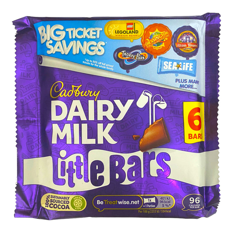 Cadbury Dairy Milk Little Bars 6 x 18g