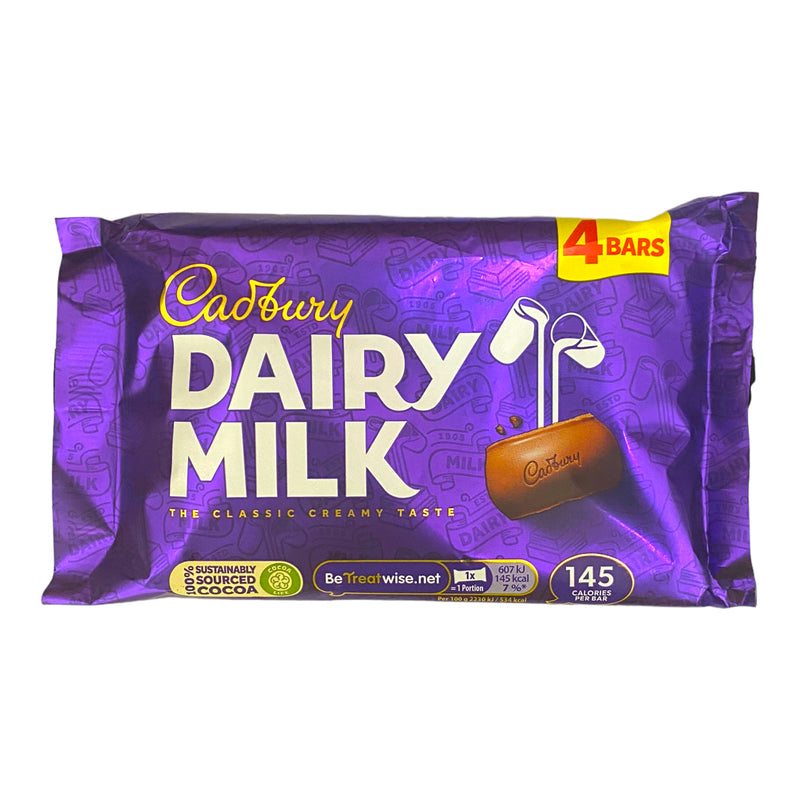 Cadbury Dairy Milk Bars 4 x 27.2g