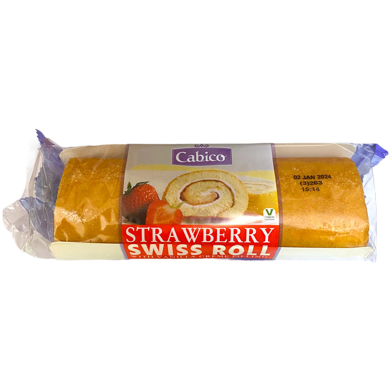 Cabico Strawberry Swiss Roll 300g