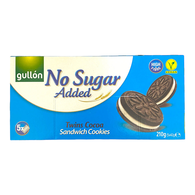 Gullon No Sugar Added Twins Cocoa 5 x 42g