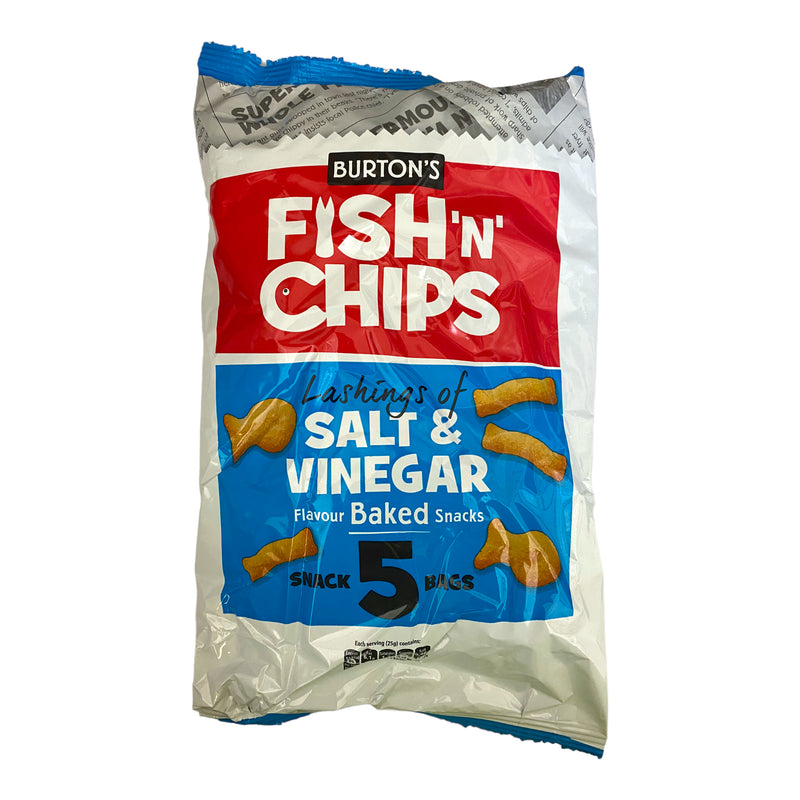 Burtons Fish n Chips Salt & Vinegar 5pk