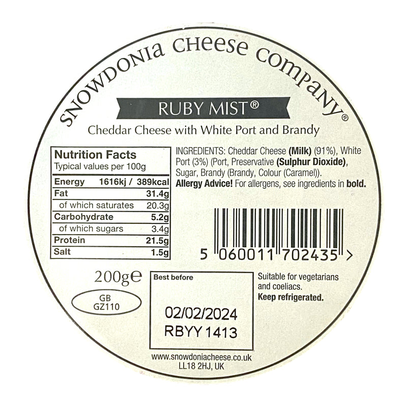 Snowdonia Ruby Mist Cheese 200g