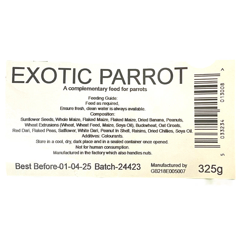 Peppy Pets Exotic Parrot 325g