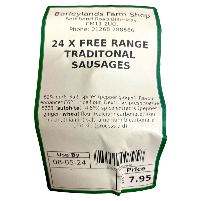 Free Range Traditional Sausages x24