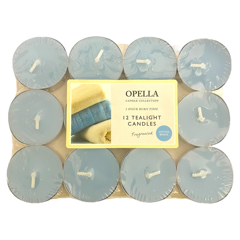 Opella Tea Light Candles Cotton Breeze x 12