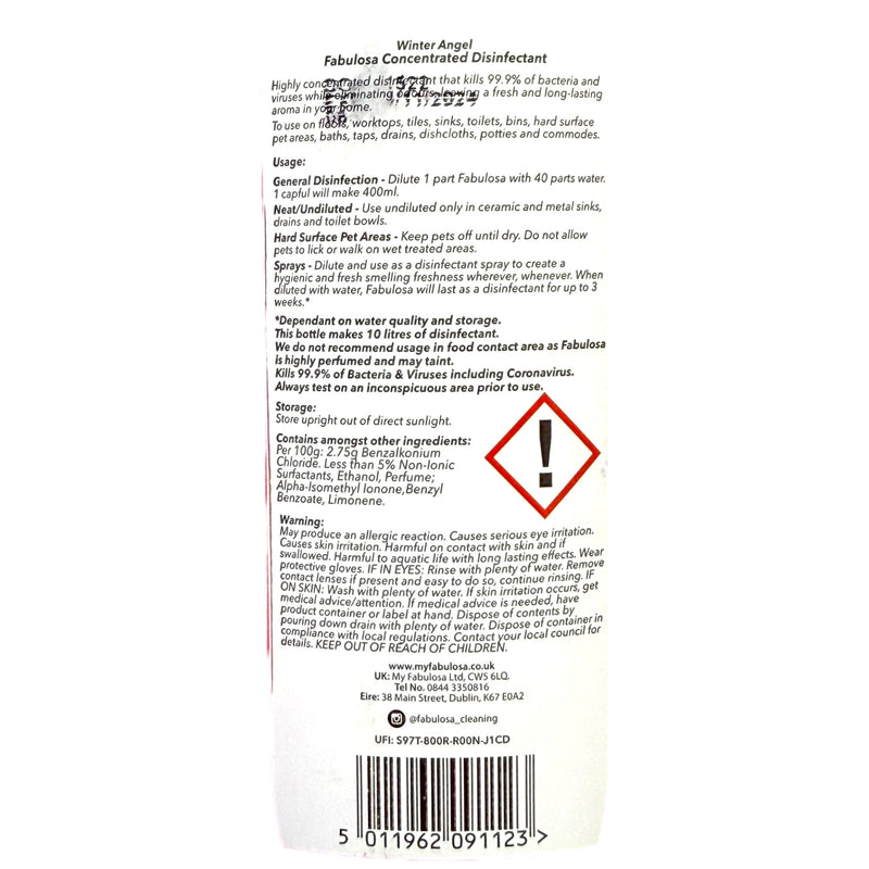 Fabulosa Winter Angel Concentrated Disinfectant 220ml