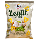 Oho! Lentil Chips Pesto & Mozzarella Cheese 100g