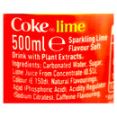 Coca Cola Lime Case of 12 x 500ml BB: 30/06/2026