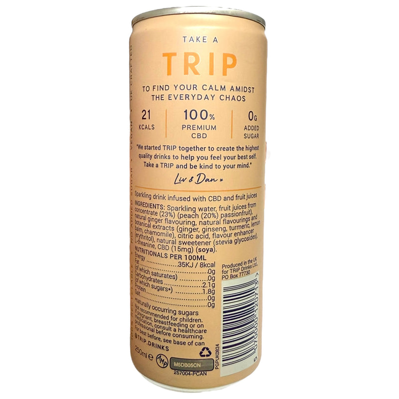 Trip CBD Infused Peach & Ginger Drink 250ml