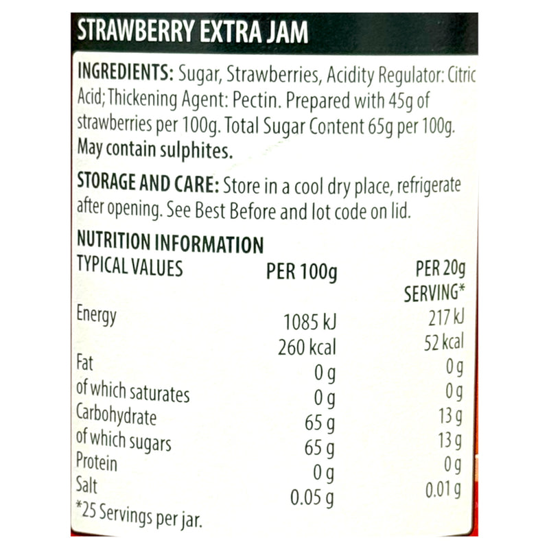 Goodwins Extra Strawberry Jam 500g