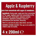 Squeeze It Apple & Raspberry 4 x 200ml