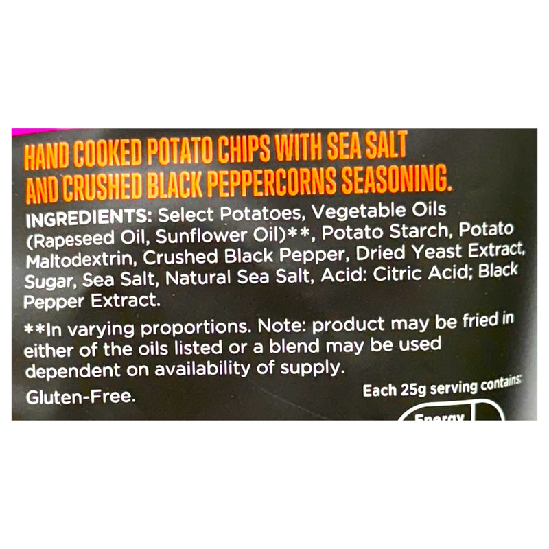 Kettle Hand Cooked Sea Salt & Crushed Black Peppercorns 130g