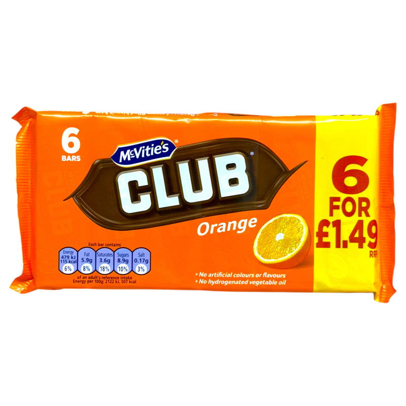 McVitie’s Club Orange Bars 6pk