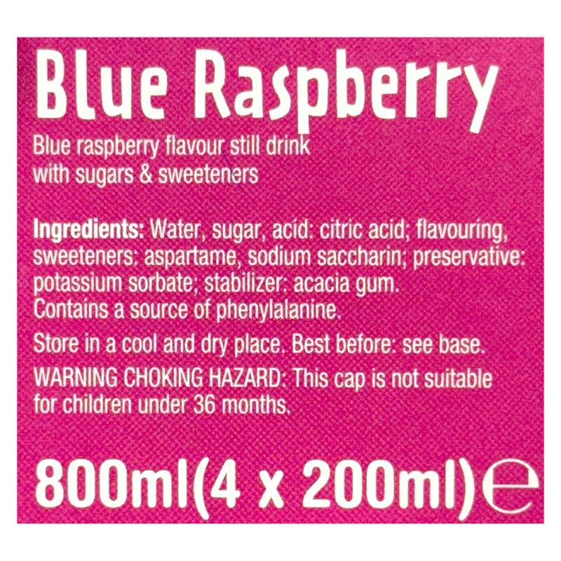 Squeeze It Blue Raspberry 4 x 200ml