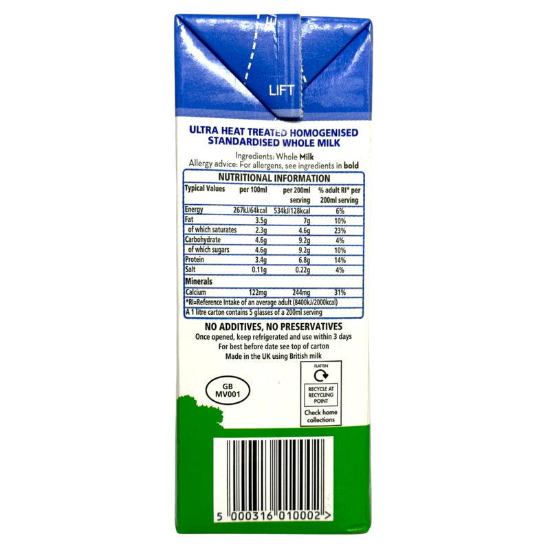 Dairy Pride Whole UHT Milk 1L