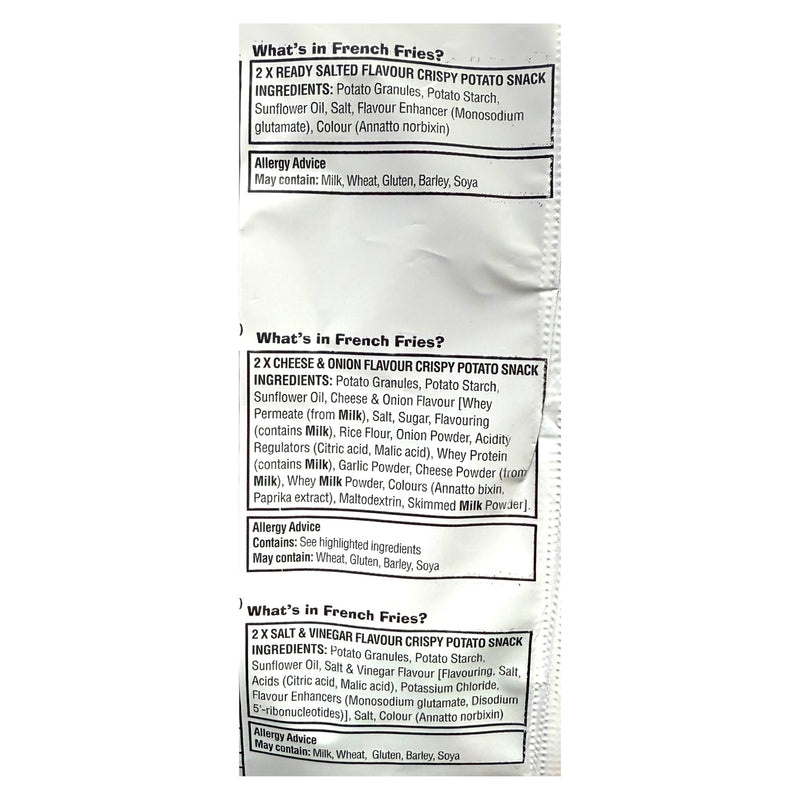 Walkers French Fries Variety Pack 6 x 18g