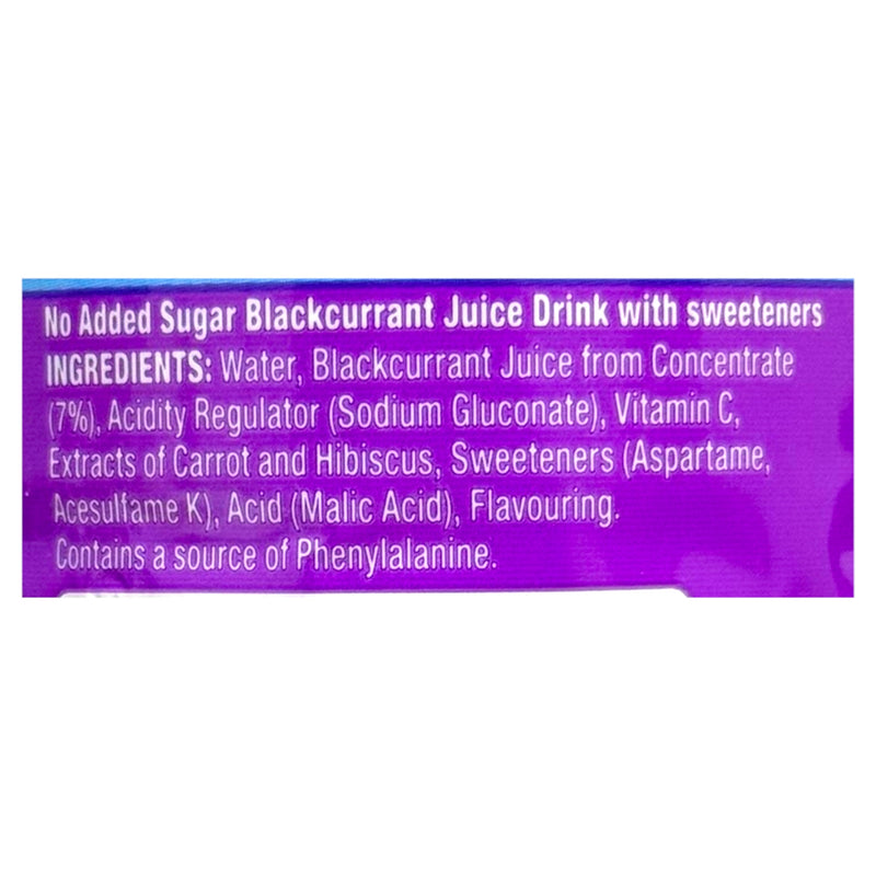 Ribena Blackcurrant No Added Sugar Juice 500ml