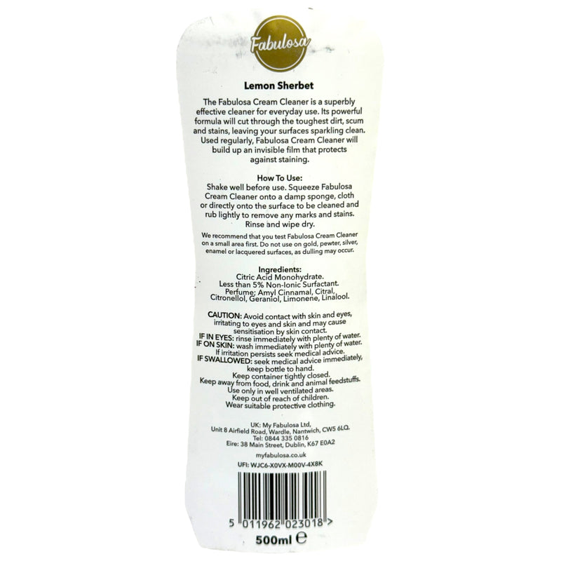 Fabulosa Cream Cleaner Lemon Sherbet Blue 500ml